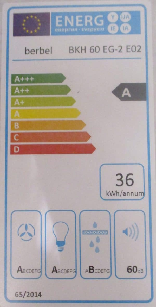 Energieeffizienzstufe A Dunstabzug Berbel Koje 28