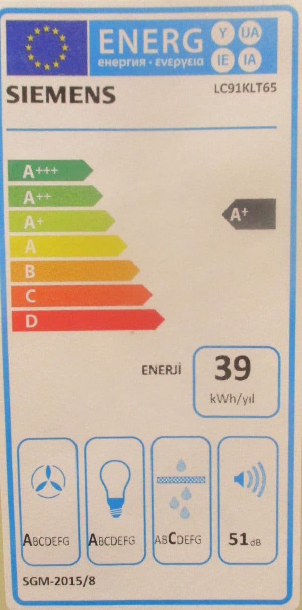 Energieeffizienzstufe A+ Dunstabzug Siemens Koje 23